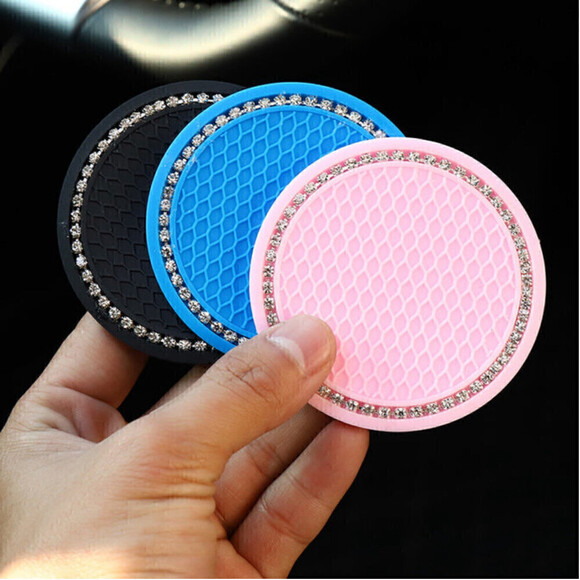 1pc Car Coaster In Blue - Picture 4 of 4